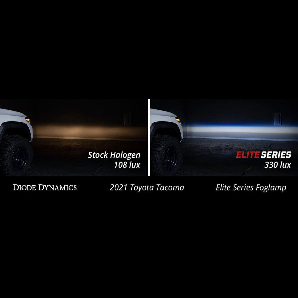 Diode Dynamics Elite Series Fog Lamps for 2013-2021 Toyota Tacoma Pair Yellow 3000K - Apollo Off-Road