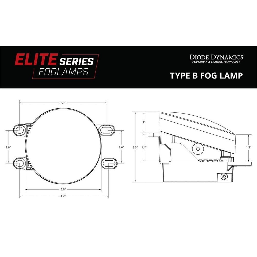 Diode Dynamics Elite Series Fog Lamps for 2014-2017 Lexus CT200h Pair Yellow 3000K - Apollo Off-Road