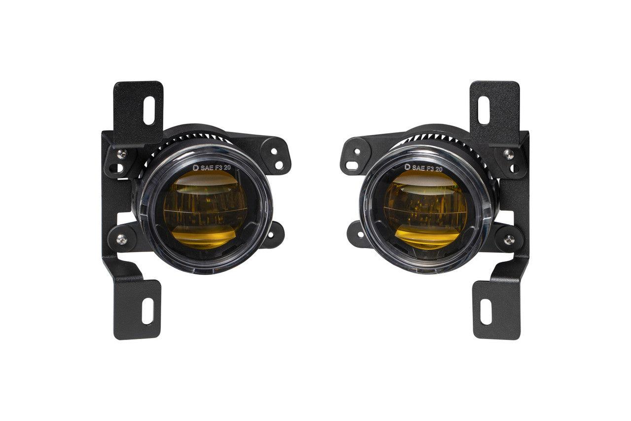 Diode Dynamics Elite Series Fog Lamps for 2020-2022 Jeep JT Gladiator Rubicon w- Steel Bumper Pair Yellow 3000K - Apollo Off-Road
