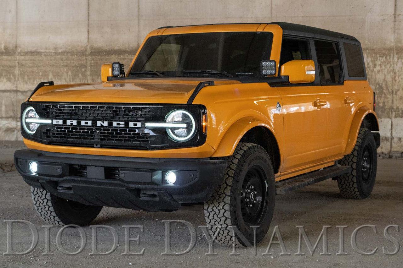 Diode Dynamics Elite Series Fog Lamps for 2021+ Ford Bronco, Pair Cool White 6000K - Apollo Off-Road