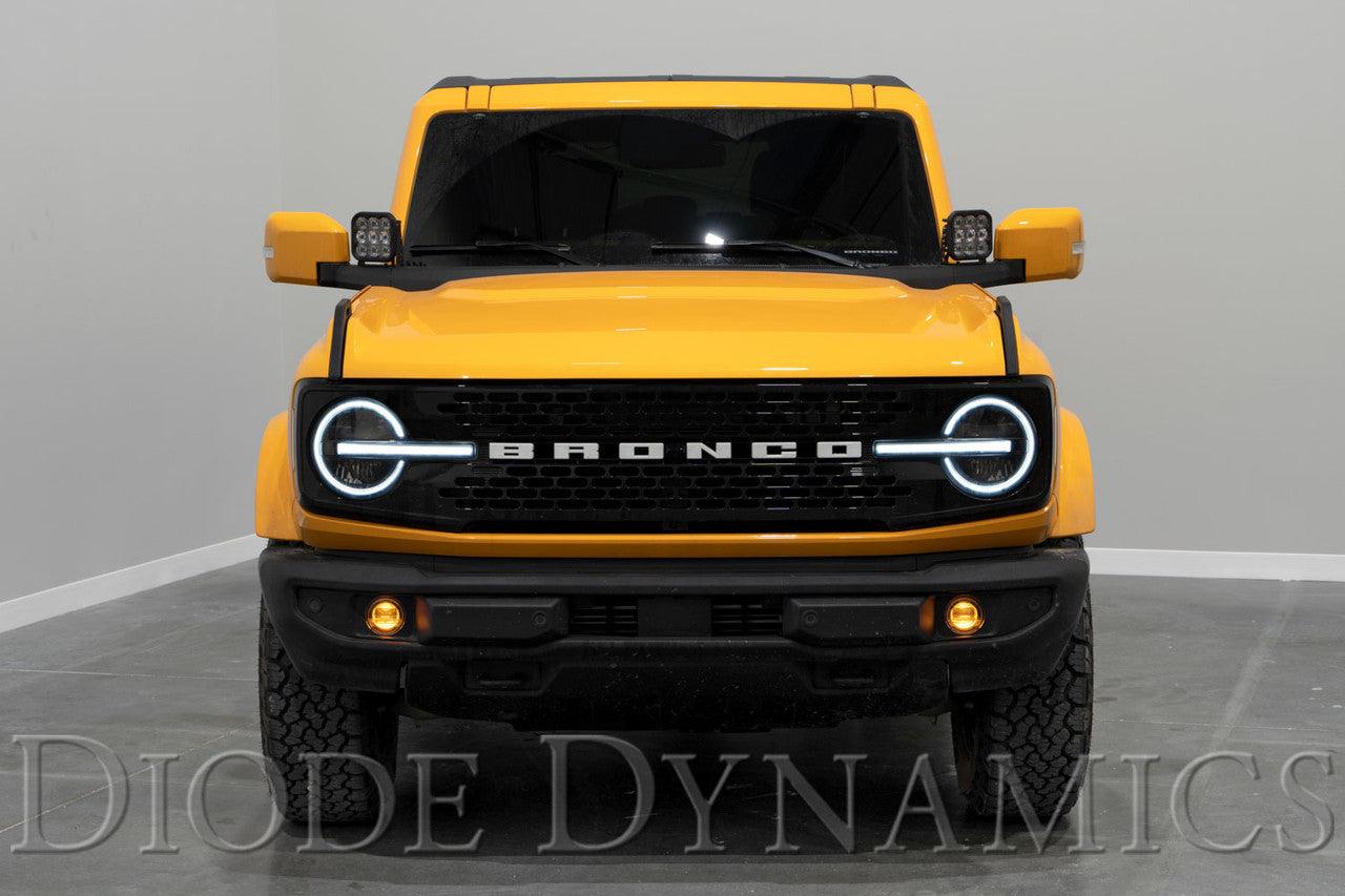 Diode Dynamics Elite Series Fog Lamps for 2021+ Ford Bronco, Pair Cool White 6000K - Apollo Off-Road