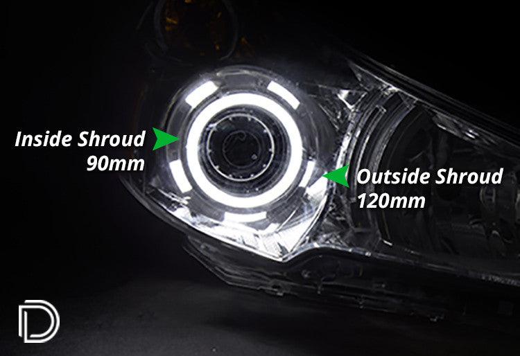 Diode Dynamics Halo Lights LED 90mm-120mm White Four - Apollo Off-Road