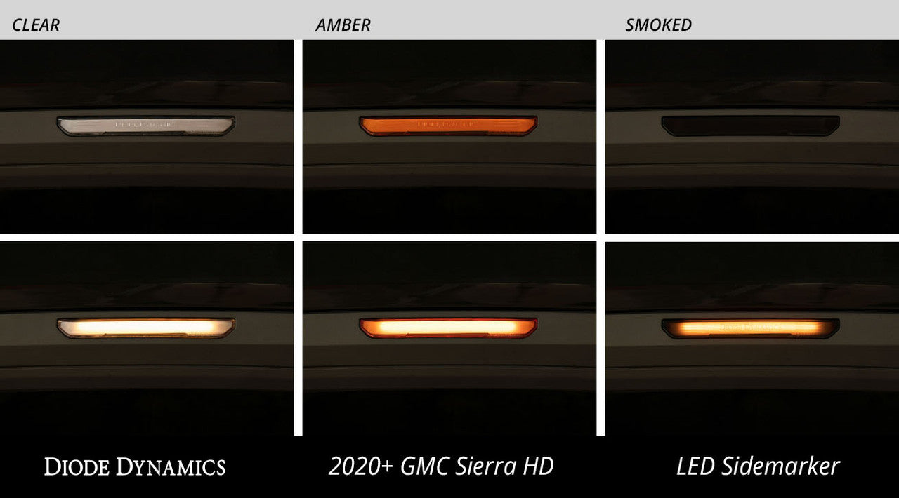 Diode Dynamics LED Sequential Sidemarkers for 20-21 Sierra 2500-3500 HD Amber Set - Apollo Off-Road