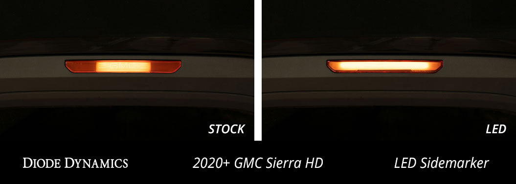 Diode Dynamics LED Sequential Sidemarkers for 20-21 Sierra 2500-3500 HD Amber Set - Apollo Off-Road