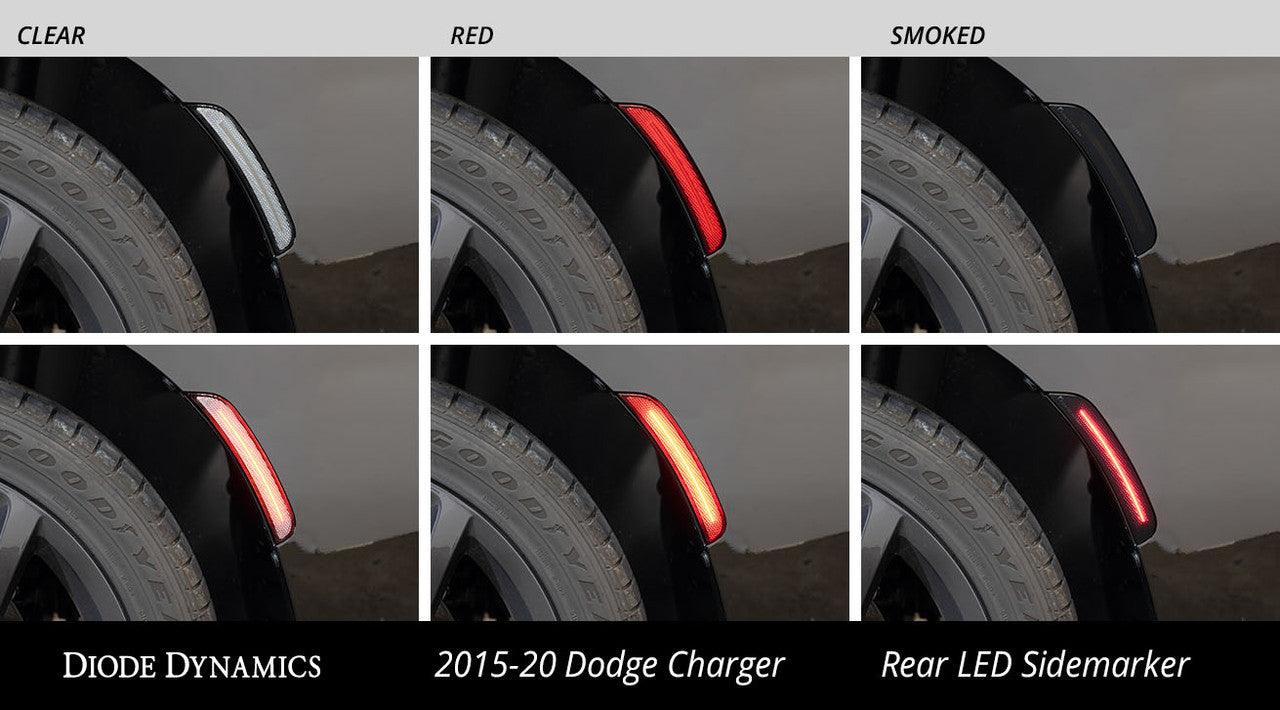 Diode Dynamics LED Sidemarkers for 2015-2021 Dodge Charger, Smoked (set) - Apollo Off-Road