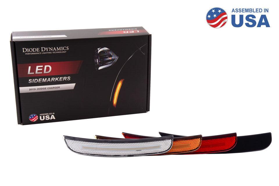 Diode Dynamics LED Sidemarkers for 2015-2021 Dodge Charger, Smoked (set) - Apollo Off-Road