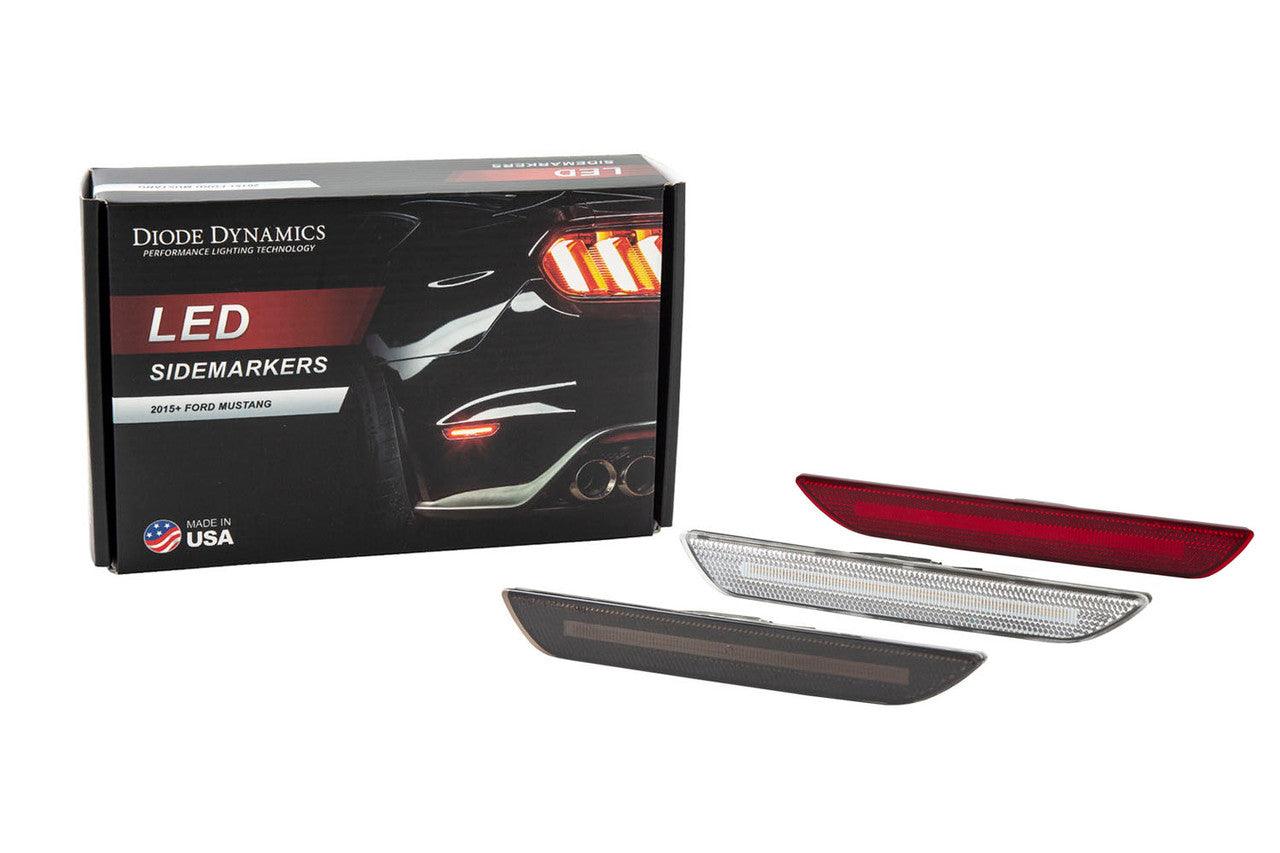Diode Dynamics LED Sidemarkers for 2015-2021 EU-AU Ford Mustang, Red (Pair) - Apollo Off-Road