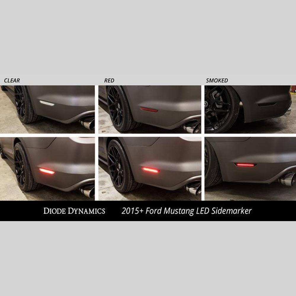 Diode Dynamics LED Sidemarkers for 2015-2023 Ford Mustang, Clear (Set) - Apollo Off-Road