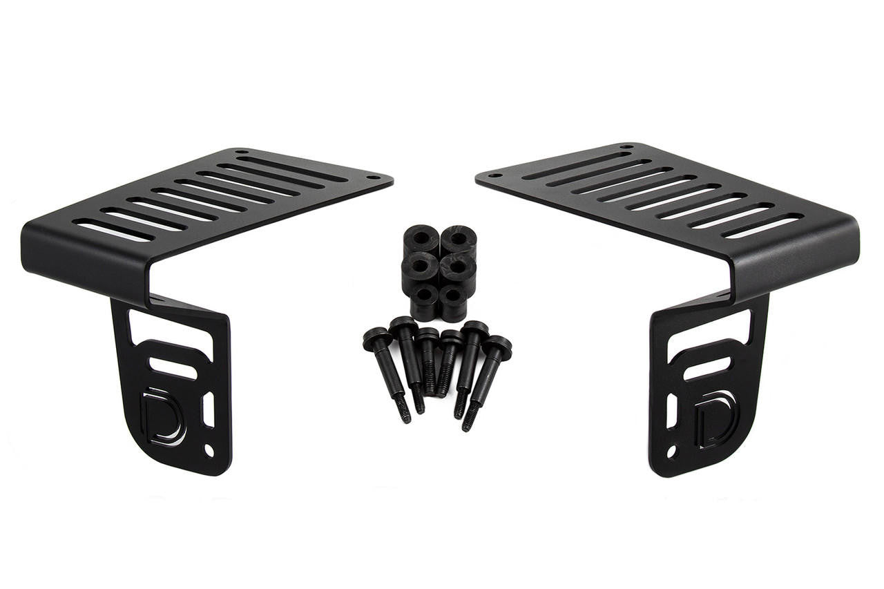 Diode Dynamics SS3 Cowl LED Bracket Kit for 2018-2021 Jeep JL Wrangler-Gladiator, White Sport - Apollo Off-Road