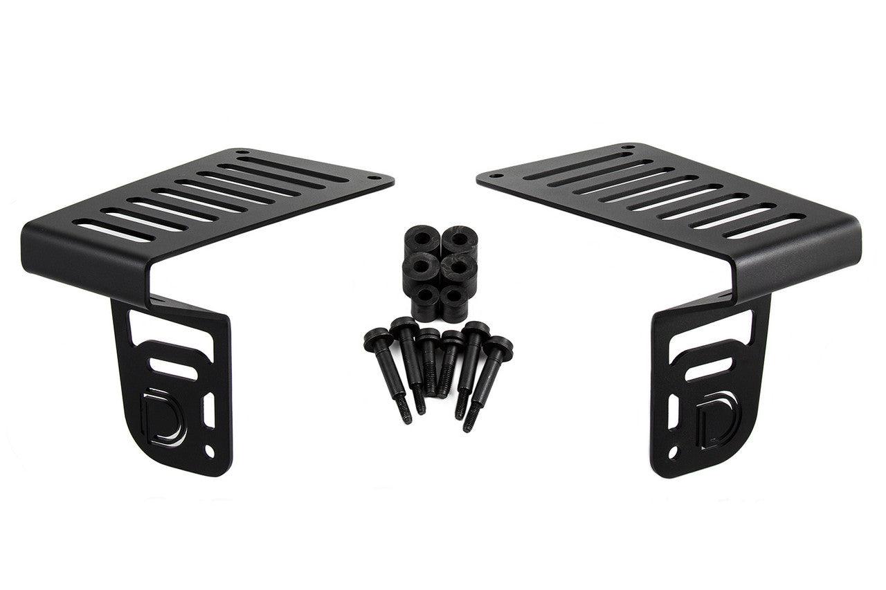 Diode Dynamics SS3 Cowl LED Bracket Kit for 2018-2021 Jeep JL Wrangler-Gladiator, Yellow Sport - Apollo Off-Road