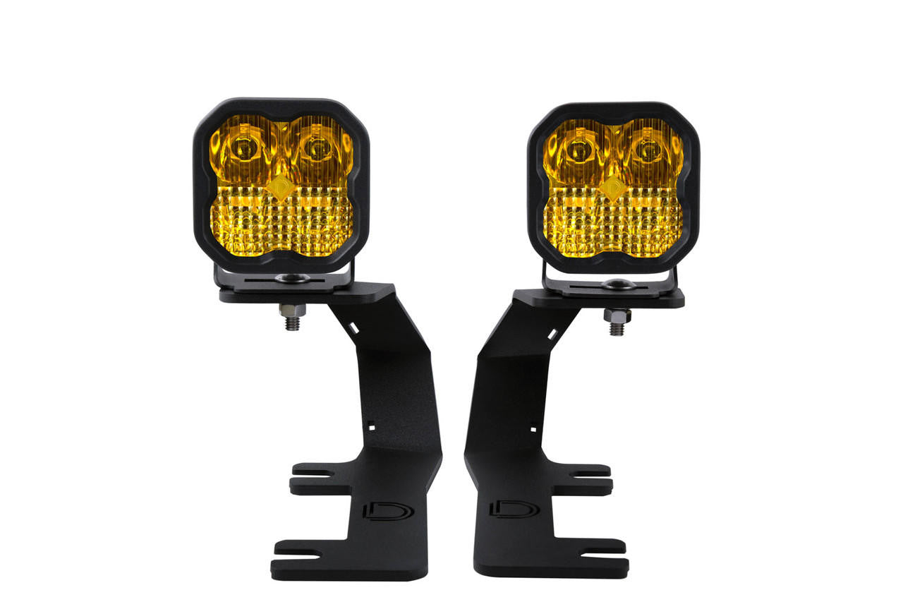 Diode Dynamics SS3 LED Ditch Light Kit for 2014-2019 Chevrolet Silverado 1500, Sport Yellow Combo - Apollo Off-Road