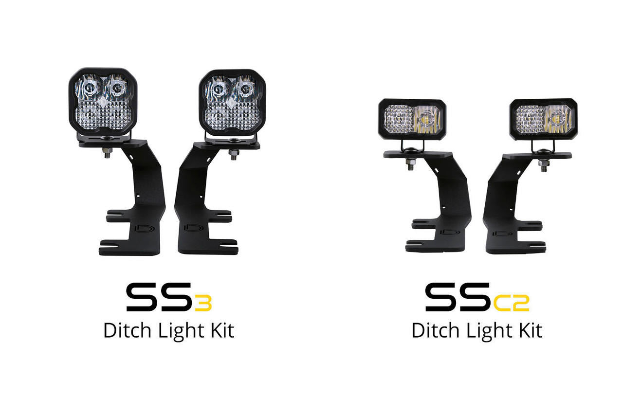 Diode Dynamics SS3 LED Ditch Light Kit for 2014-2019 Chevrolet Silverado 1500, Sport Yellow Combo - Apollo Off-Road