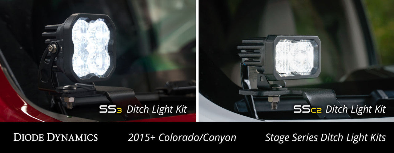 Diode Dynamics SS3 LED Ditch Light Kit for 2015-2021 Colorado-Canyon, Sport White Combo - Apollo Off-Road