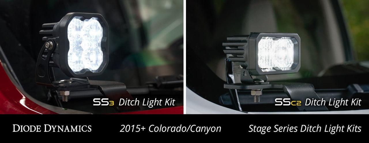Diode Dynamics SS3 LED Ditch Light Kit for 2015-2021 Colorado-Canyon, Sport Yellow Combo - Apollo Off-Road