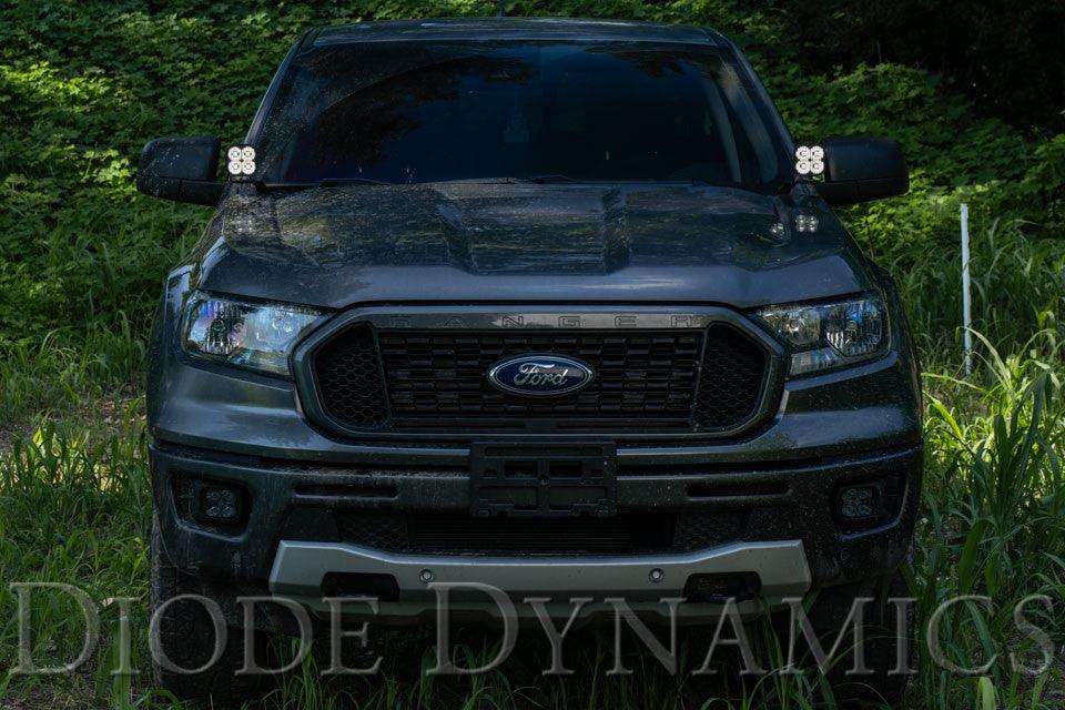 Diode Dynamics SS3 LED Ditch Light Kit for 2019-2021 Ford Ranger, Pro White Combo - Apollo Off-Road