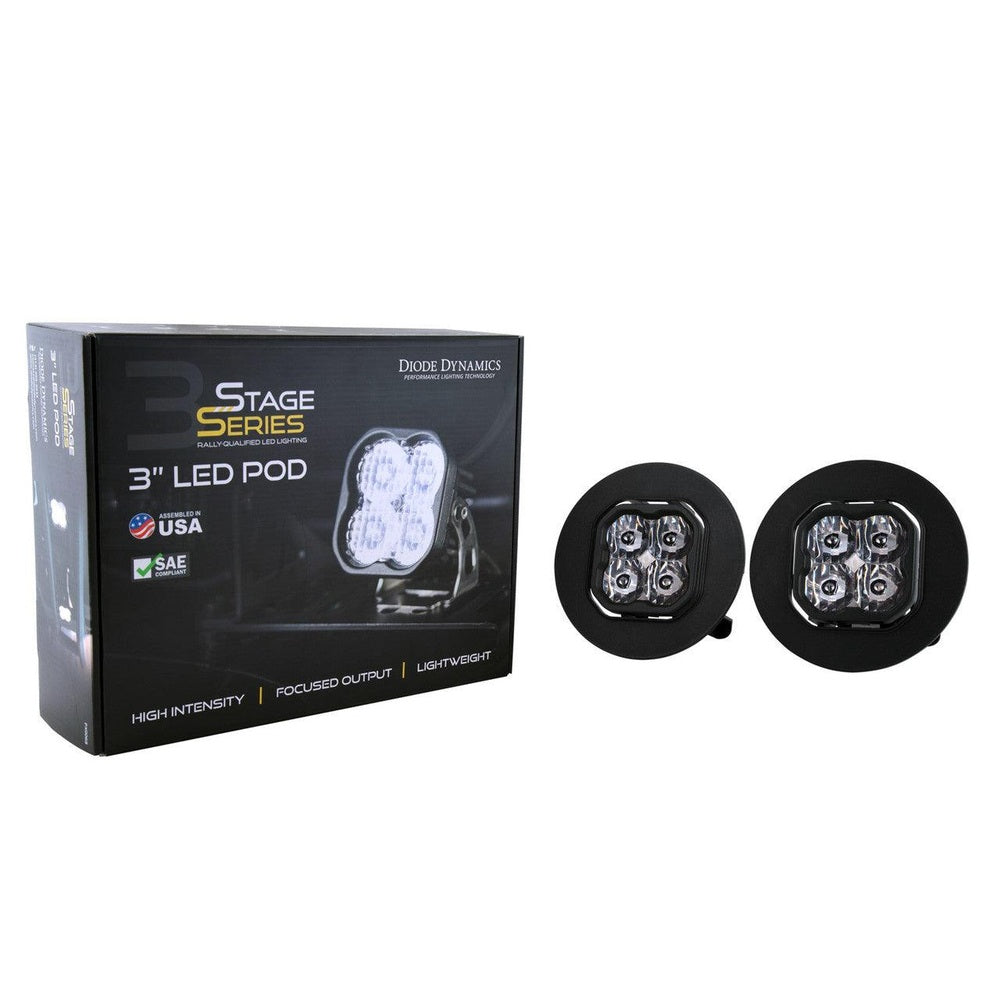 Diode Dynamics SS3 LED Fog Light Kit for 07-13 GMC Sierra 1500 White SAE-DOT Driving Pro - Apollo Off-Road