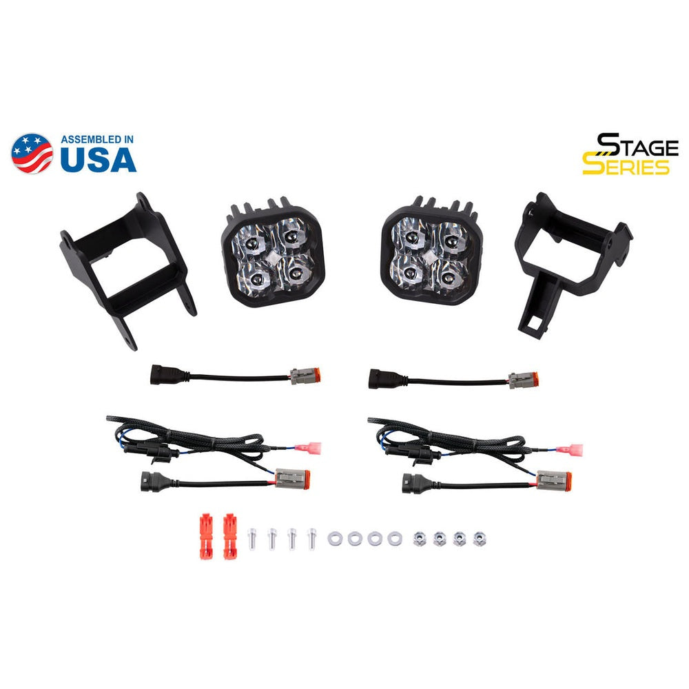 Diode Dynamics SS3 LED Fog Light Kit for 1999-2010 Ford Super Duty F-250-F-350 White SAE-DOT Fog Pro w- Backlight - Apollo Off-Road