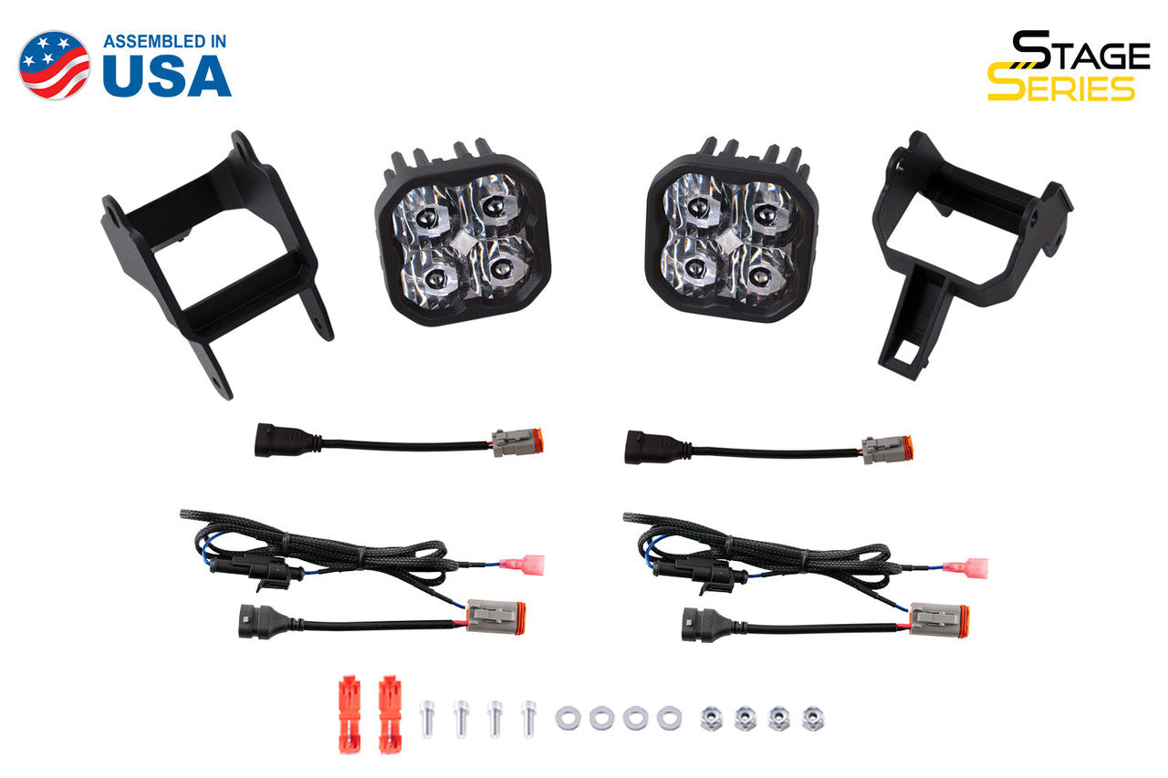 Diode Dynamics SS3 LED Fog Light Kit for 2000-2005 Ford Excursion White SAE-DOT Fog Sport w- Backlight - Apollo Off-Road