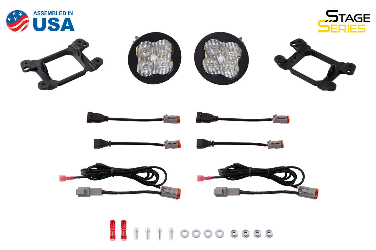 Diode Dynamics SS3 LED Fog Light Kit for 2005-2010 Chrysler 300 White SAE-DOT Fog Max w- Backlight Type M Bracket Kit - Apollo Off-Road