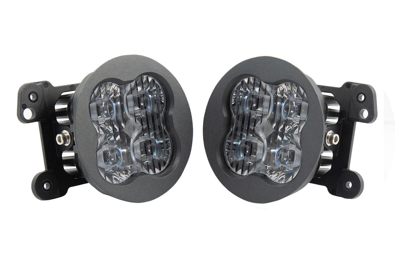 Diode Dynamics SS3 LED Fog Light Kit for 2005-2010 Chrysler 300 White SAE-DOT Fog Max w- Backlight Type M Bracket Kit - Apollo Off-Road