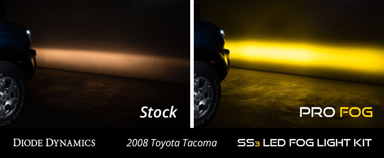 Diode Dynamics SS3 LED Fog Light Kit for 2005-2011 Toyota Tacoma White SAE-DOT Fog Sport - Apollo Off-Road