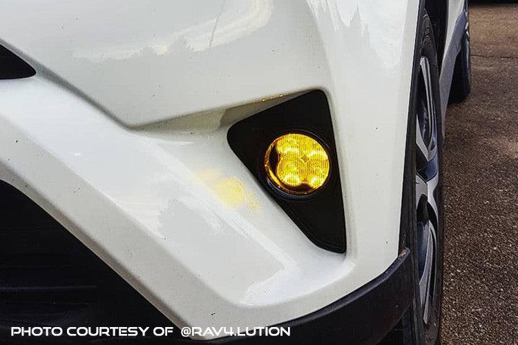 Diode Dynamics SS3 LED Fog Light Kit for 2006-2012 Toyota RAV4 Yellow SAE-DOT Fog Pro w- Backlight - Apollo Off-Road