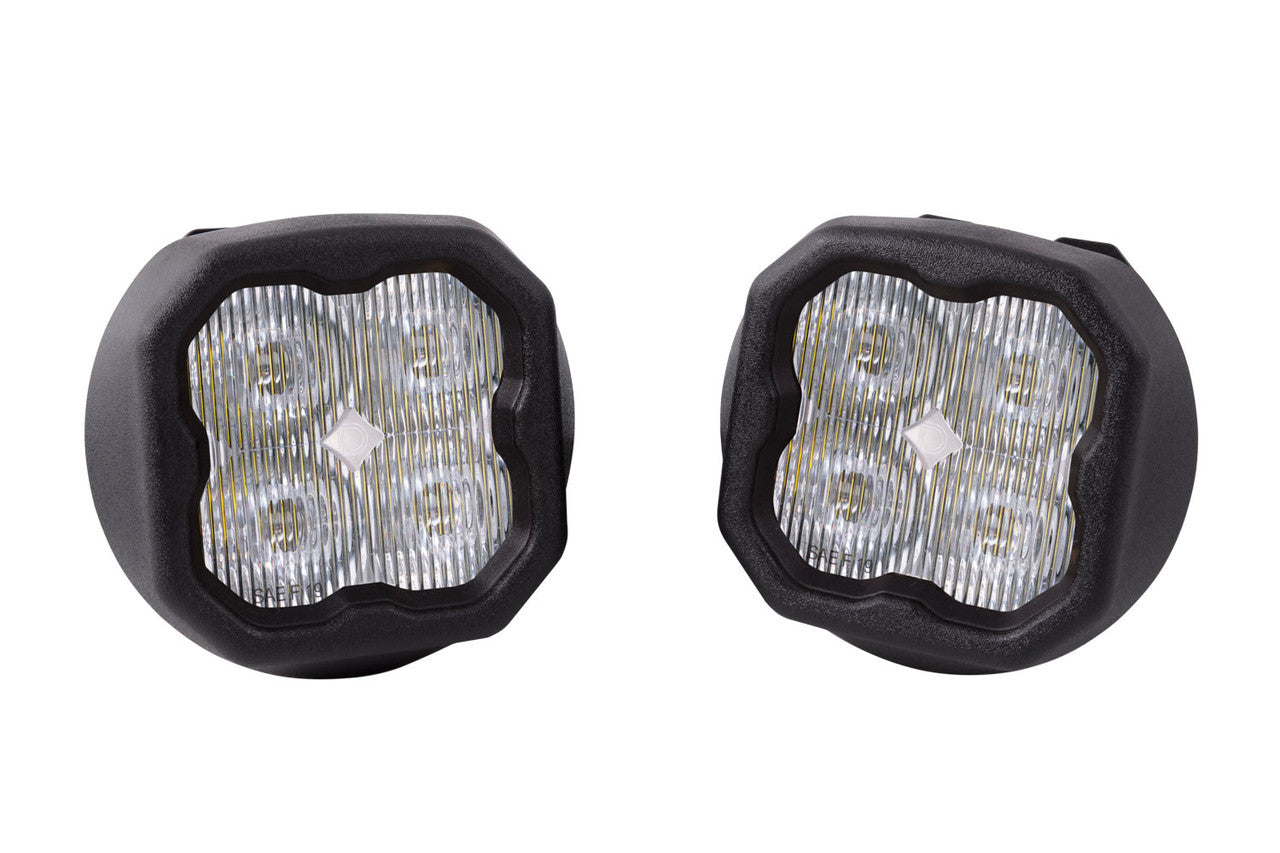 Diode Dynamics SS3 LED Fog Light Kit for 2007-2012 GMC Acadia White SAE-DOT Fog Sport w- Backlight - Apollo Off-Road