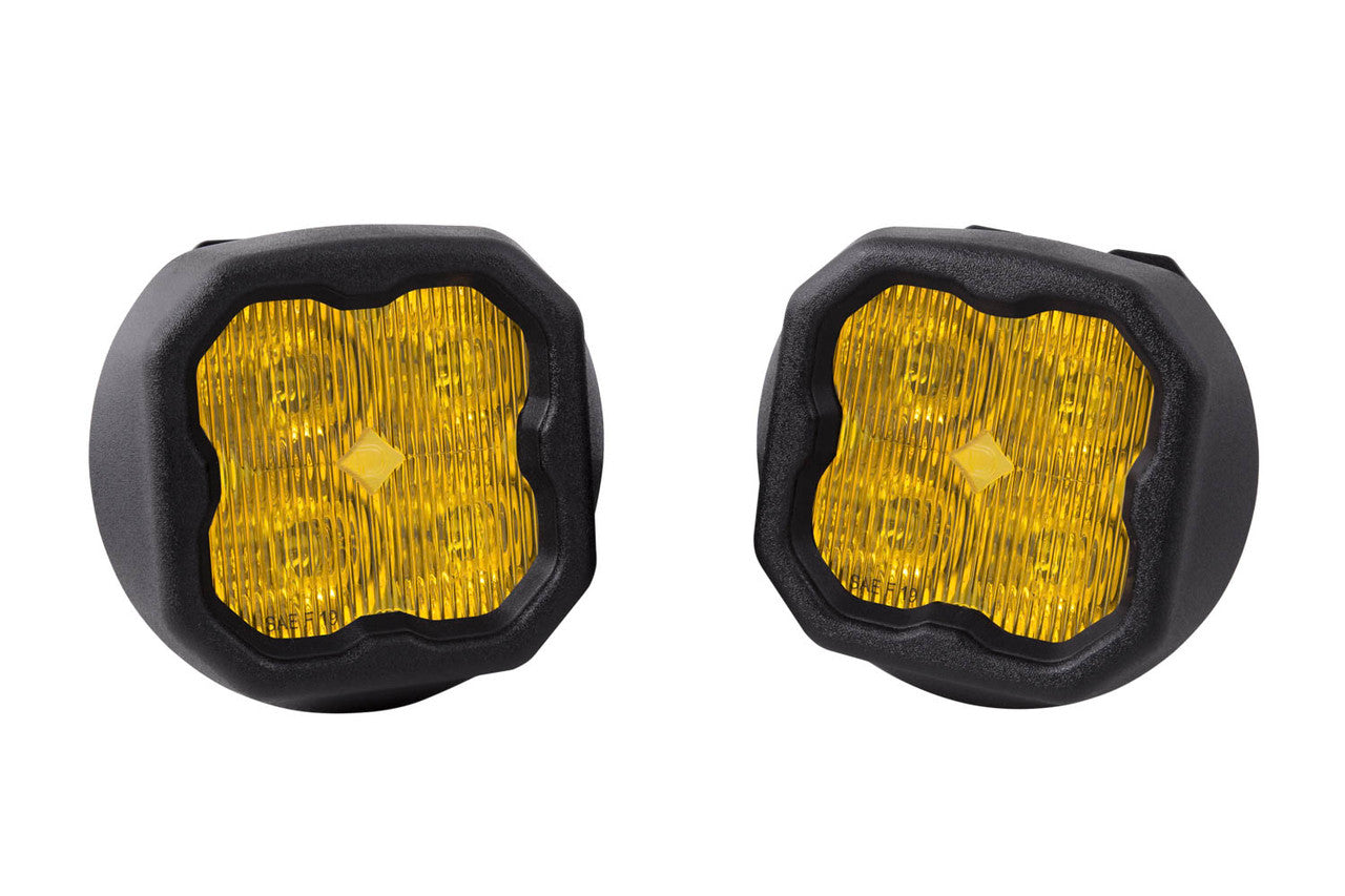 Diode Dynamics SS3 LED Fog Light Kit for 2007-2012 GMC Acadia Yellow SAE-DOT Fog Max w- Backlight - Apollo Off-Road