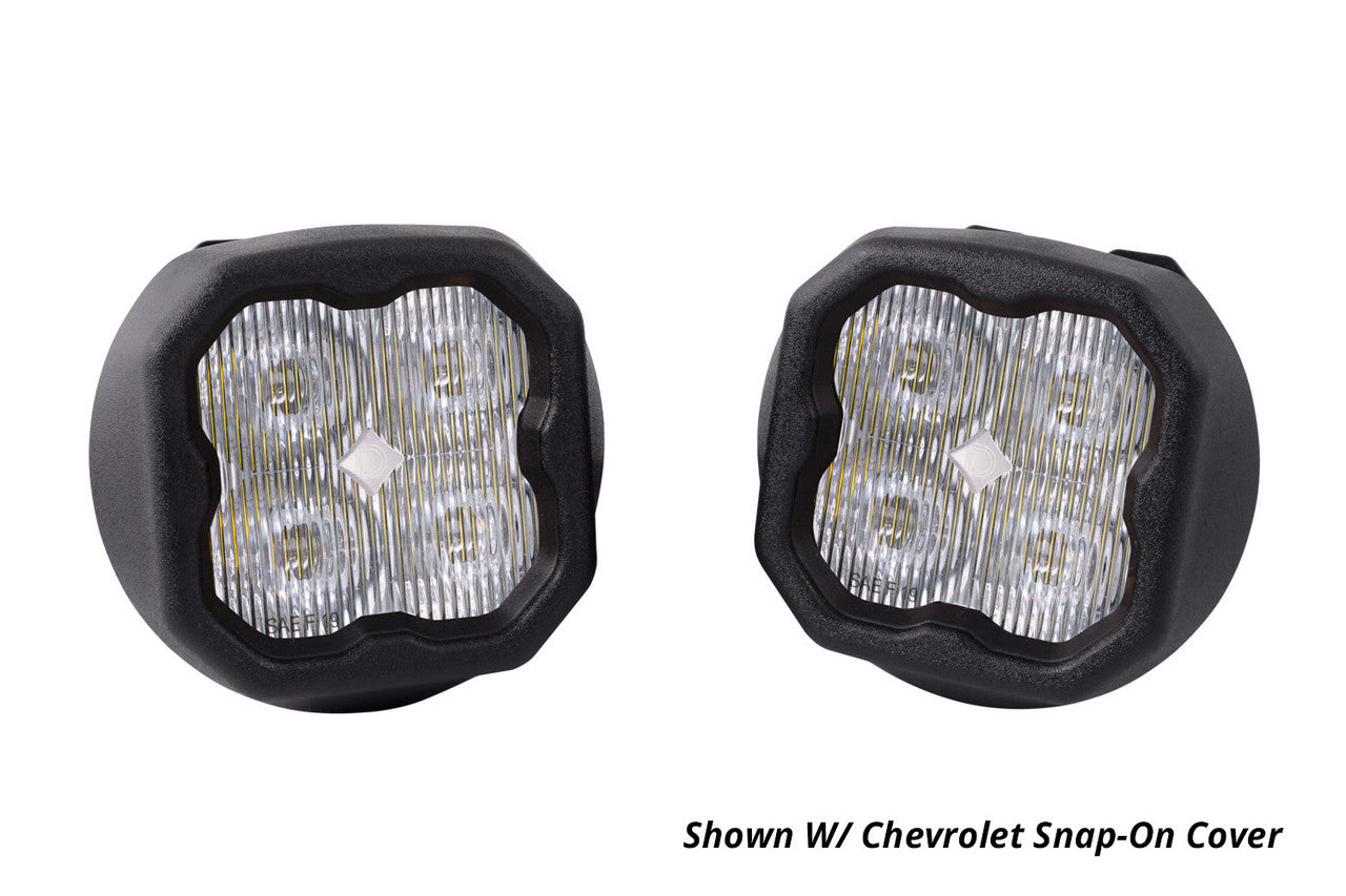 Diode Dynamics SS3 LED Fog Light Kit for 2007-2012 GMC Acadia Yellow SAE-DOT Fog Max w- Backlight - Apollo Off-Road