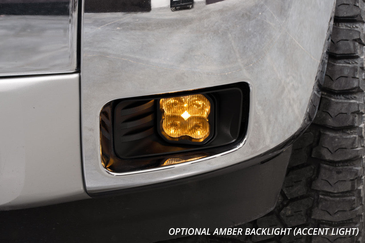 Diode Dynamics SS3 LED Fog Light Kit for 2007-2013 Chevrolet Avalanche Z71, Yellow SAE-DOT Fog Sport - Apollo Off-Road