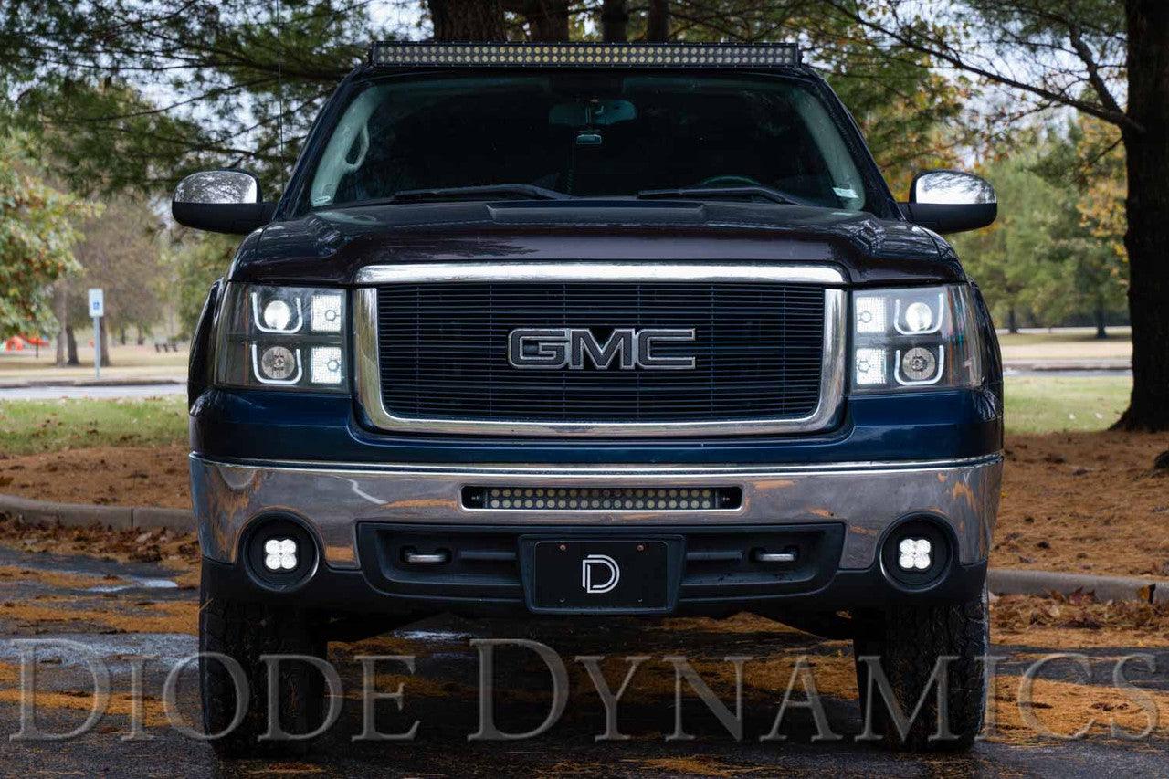 Diode Dynamics SS3 LED Fog Light Kit for 2007-2013 GMC Sierra 1500 White SAE-DOT Fog Pro w- Backlight - Apollo Off-Road
