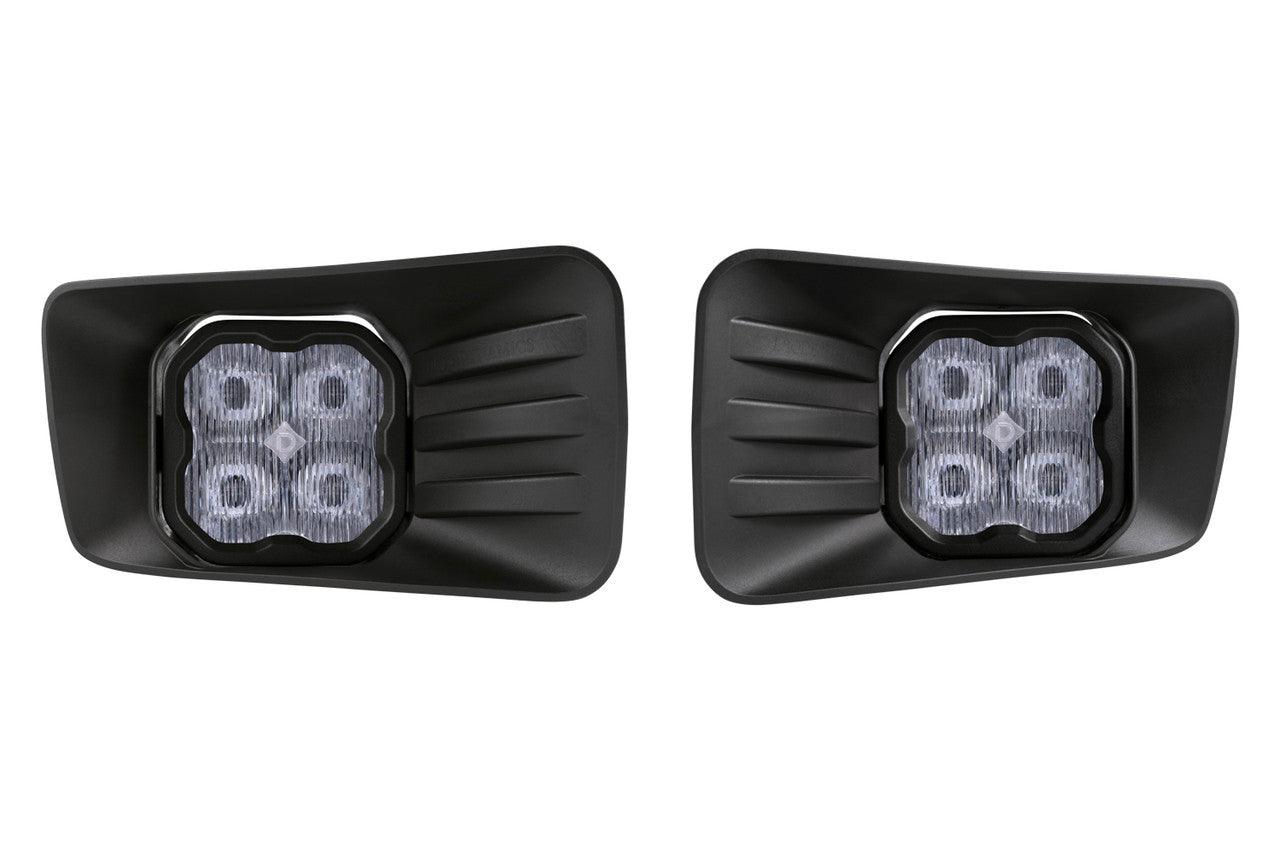 Diode Dynamics SS3 LED Fog Light Kit for 2007-2014 Chevrolet Silverado 2500-3500 HD, White SAE-DOT Fog Sport with Backlight - Apollo Off-Road