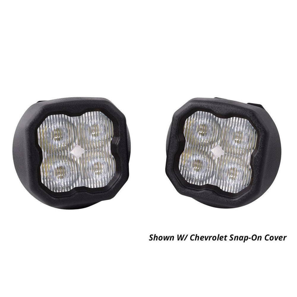 Diode Dynamics SS3 LED Fog Light Kit for 2007-2014 Chevrolet Tahoe Yellow SAE-DOT Fog Sport w- Backlight - Apollo Off-Road