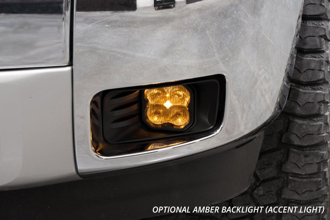 Diode Dynamics SS3 LED Fog Light Kit for 2007-2014 Chevrolet Tahoe Z71, Yellow SAE-DOT Fog Pro with Backlight - Apollo Off-Road