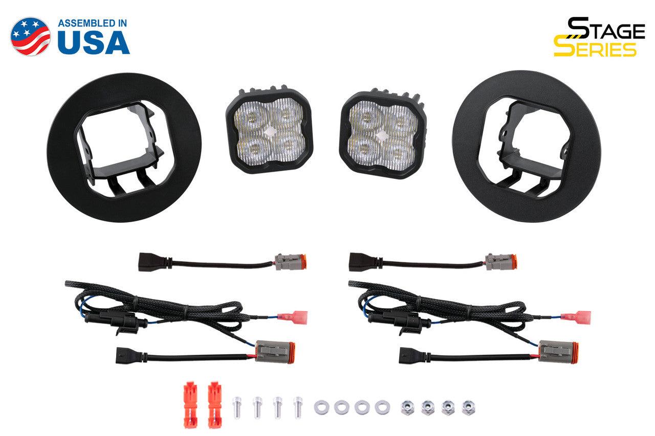 Diode Dynamics SS3 LED Fog Light Kit for 2007-2014 GMC Sierra 2500-3500 Yellow SAE-DOT Fog Sport w- Backlight - Apollo Off-Road