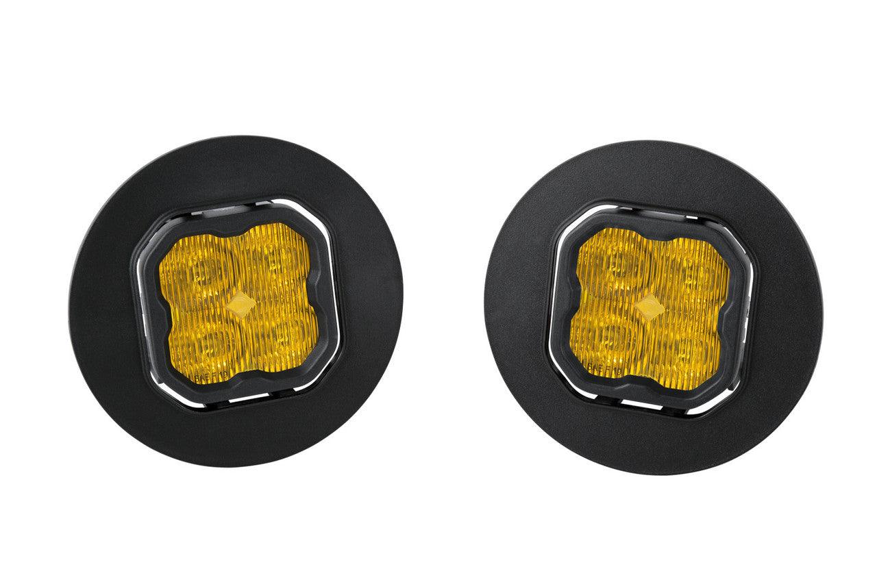 Diode Dynamics SS3 LED Fog Light Kit for 2007-2014 GMC Sierra 2500-3500 Yellow SAE-DOT Fog Sport w- Backlight - Apollo Off-Road