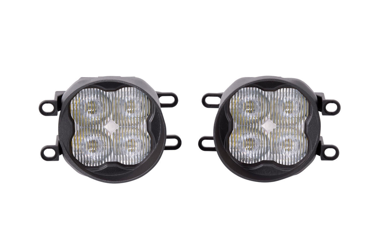 Diode Dynamics SS3 LED Fog Light Kit for 2007-2016 Toyota Yaris White SAE-DOT Fog Pro w- Backlight - Apollo Off-Road