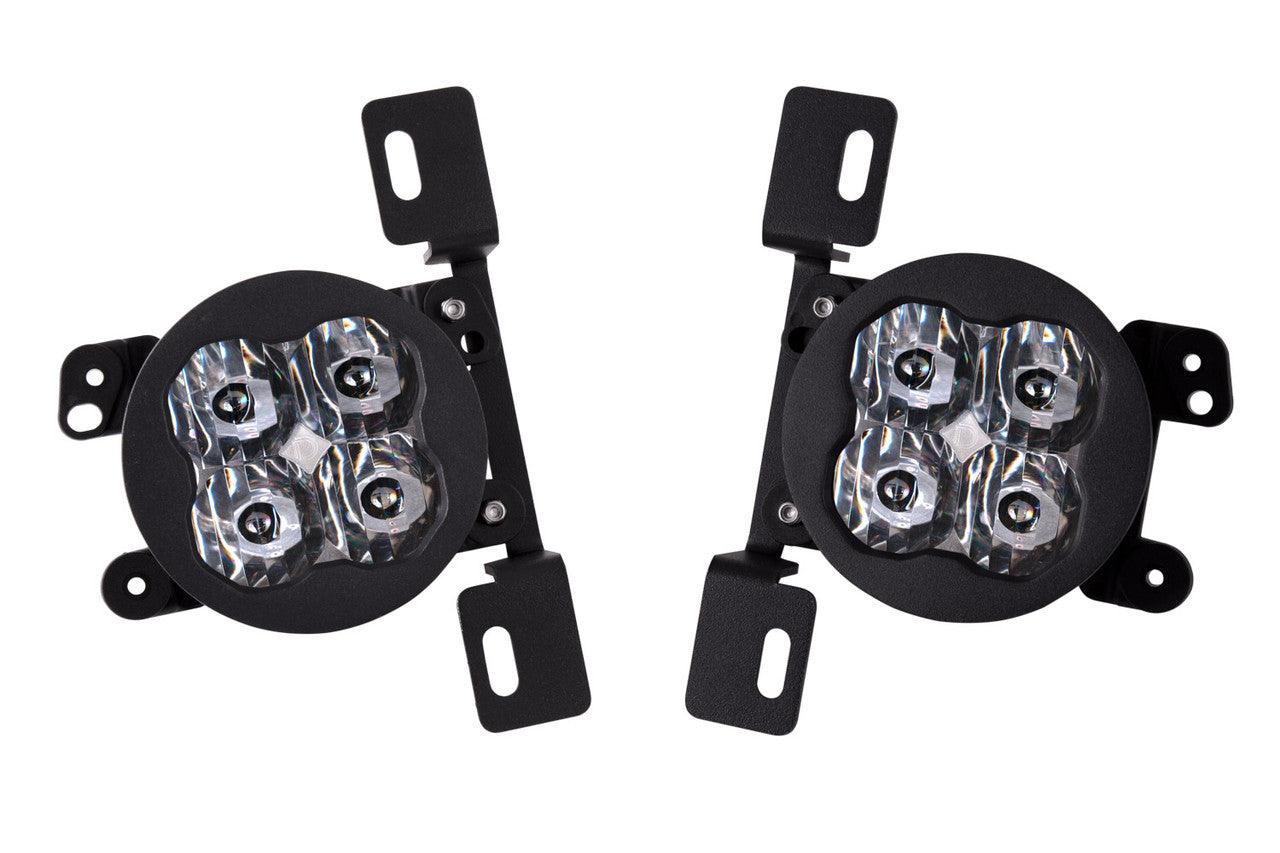 Diode Dynamics SS3 LED Fog Light Kit for 2007-2018 Jeep JK Wrangler White SAE-DOT Driving Sport w- Backlight Type MR Bracket Kit - Apollo Off-Road