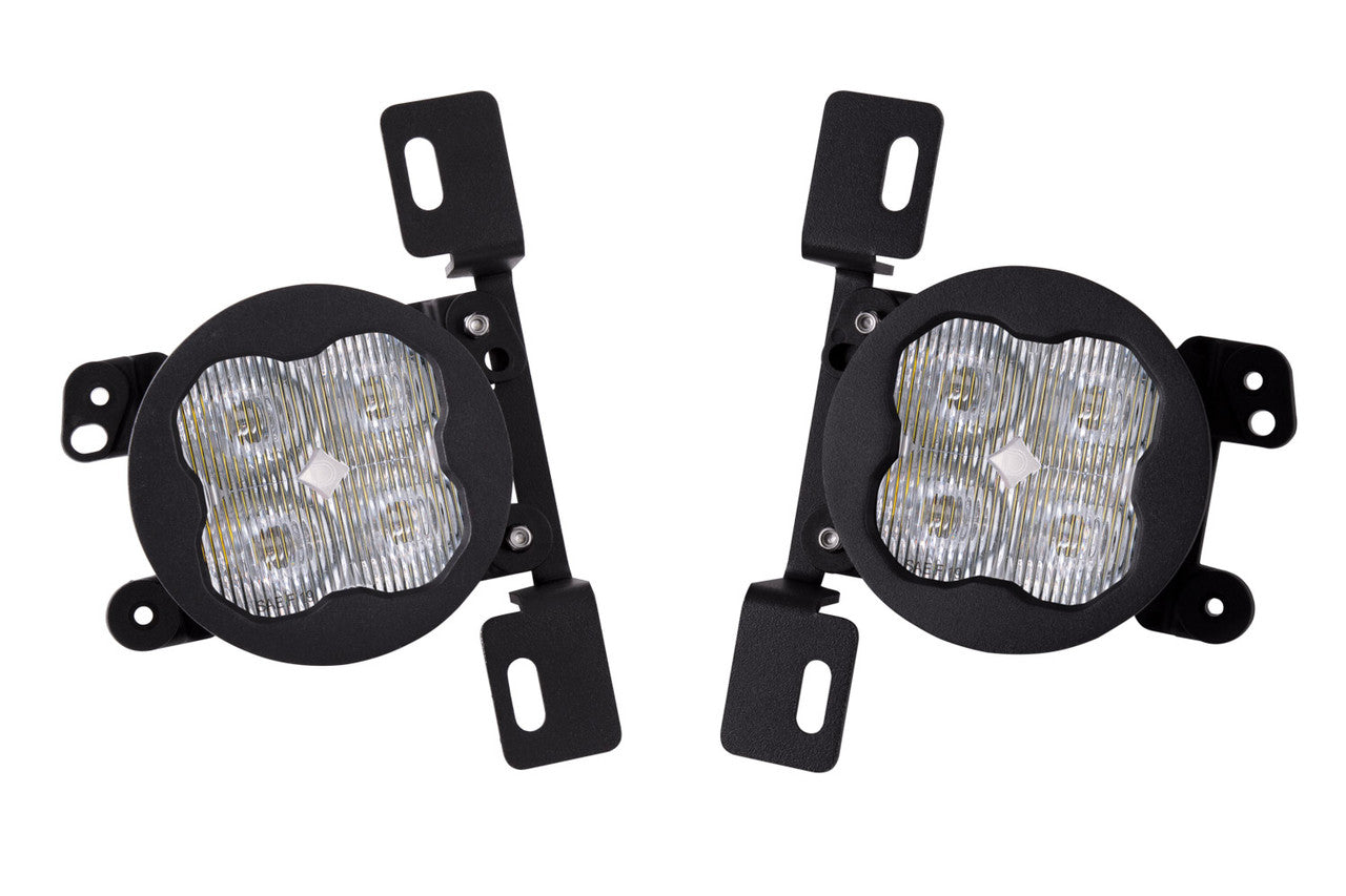 Diode Dynamics SS3 LED Fog Light Kit for 2007-2018 Jeep JK Wrangler White SAE-DOT Fog Sport w- Backlight Type MR Bracket Kit - Apollo Off-Road