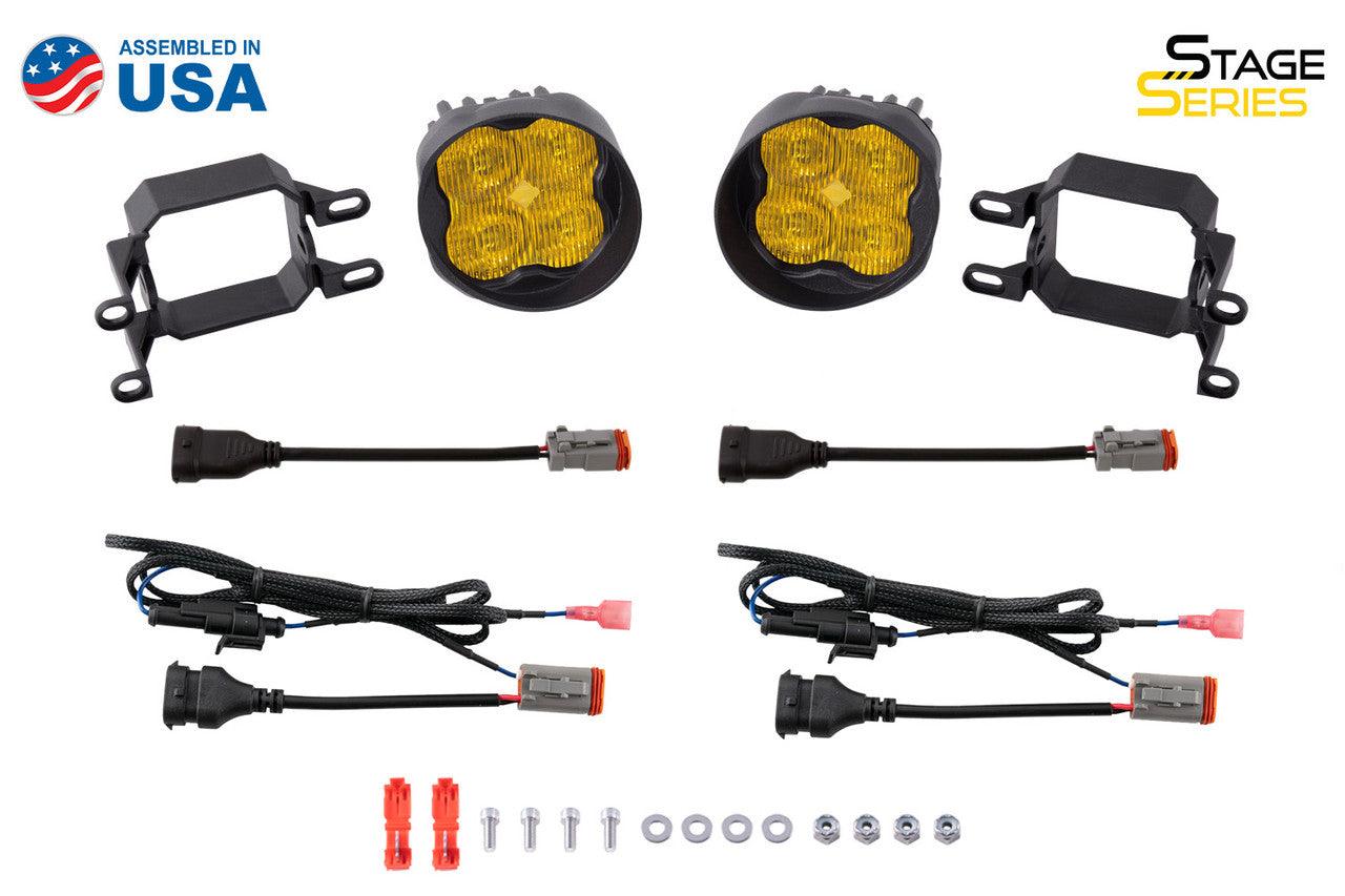 Diode Dynamics SS3 LED Fog Light Kit for 2008-2010 Toyota Highlander White SAE-DOT Fog Sport w- Backlight - Apollo Off-Road
