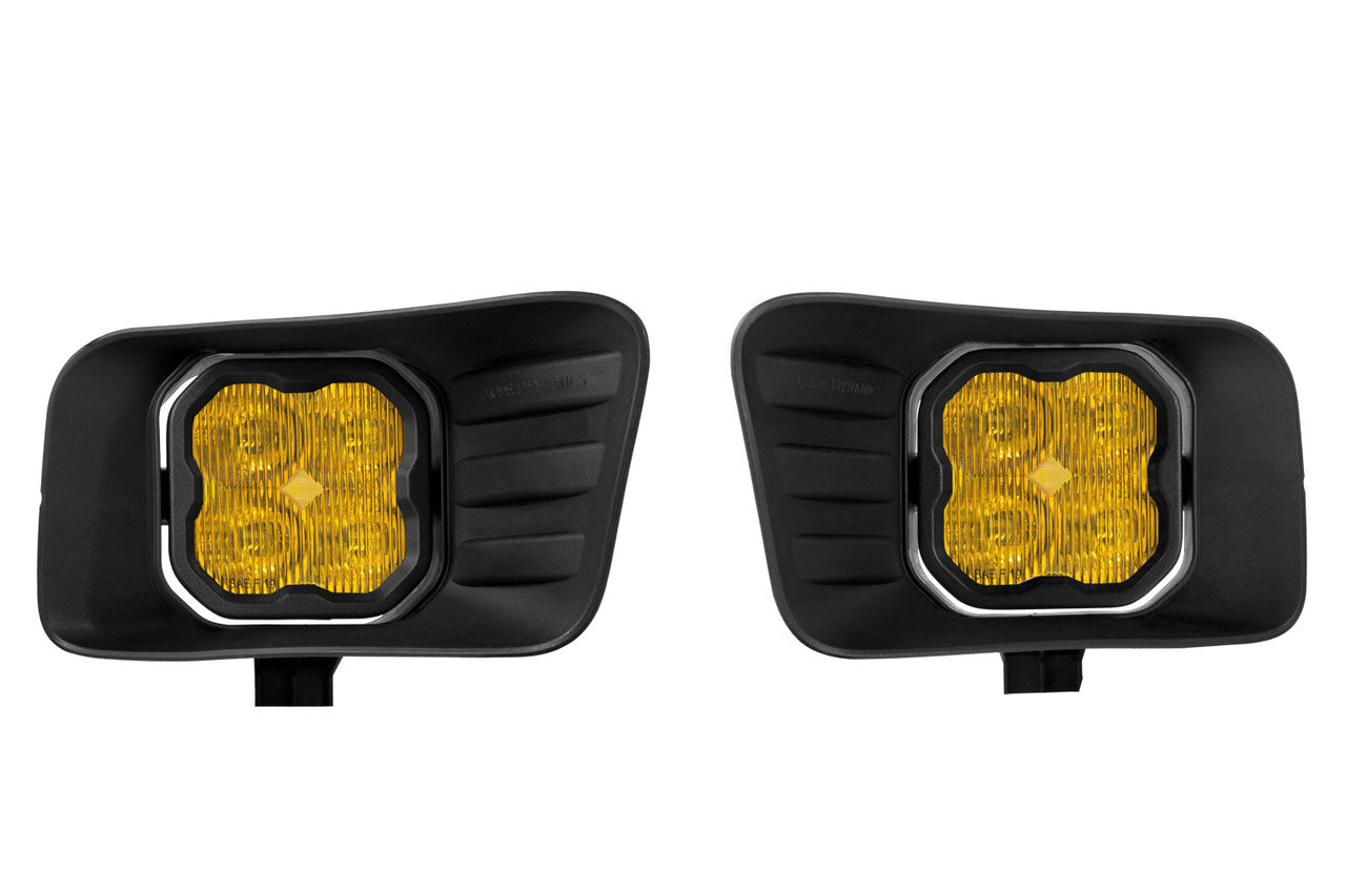 Diode Dynamics SS3 LED Fog Light Kit for 2009-2012 Ram 1500 Yellow SAE-DOT Fog Max w- Backlight - Apollo Off-Road