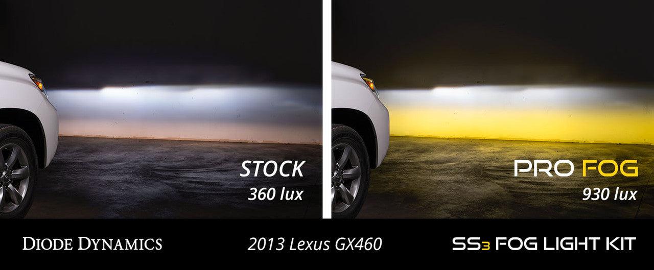 Diode Dynamics SS3 LED Fog Light Kit for 2010-2013 Lexus GX460, White SAE-DOT Fog Sport - Apollo Off-Road