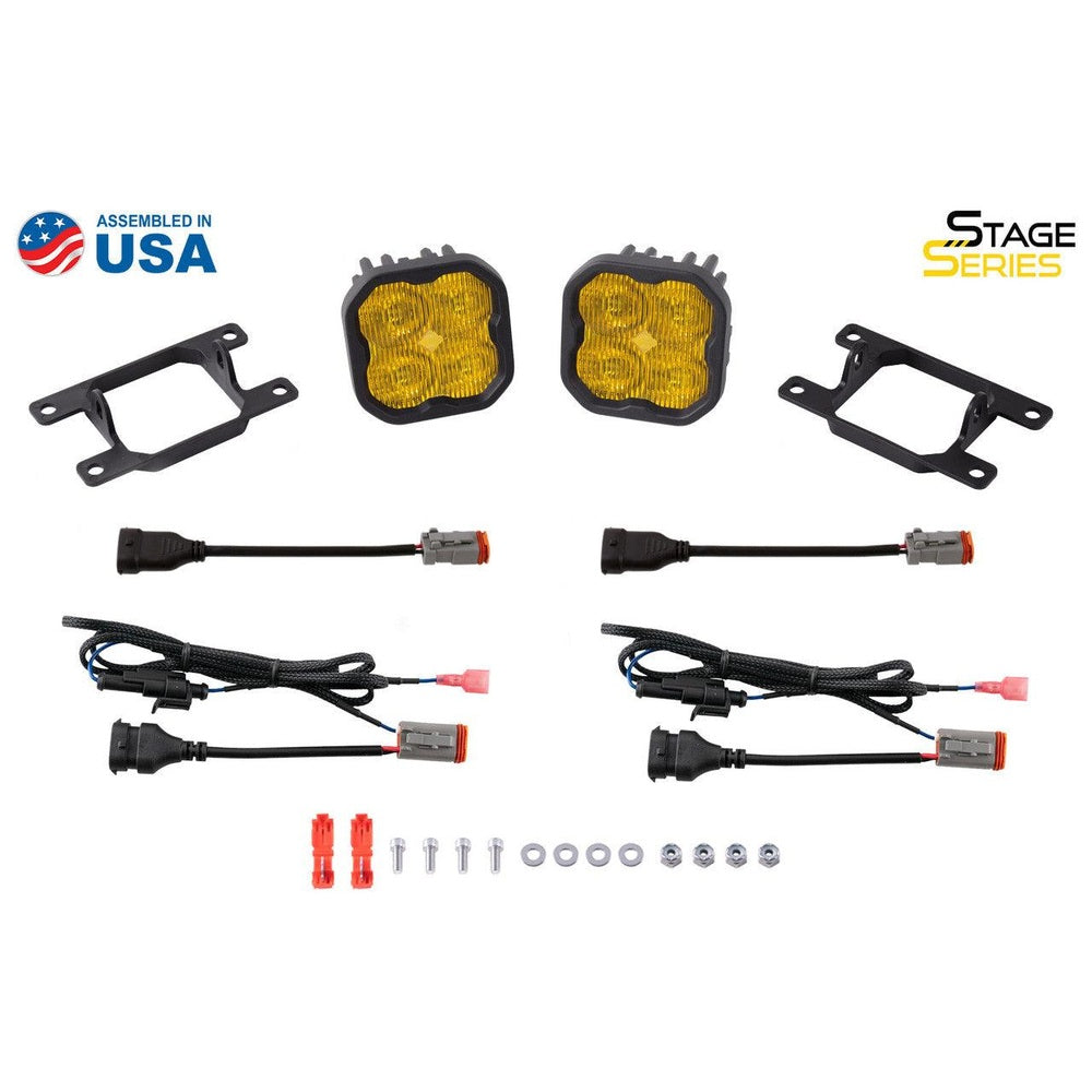 Diode Dynamics SS3 LED Fog Light Kit for 2010-2018 Ford Transit Connect White SAE-DOT Fog Sport w- Backlight - Apollo Off-Road