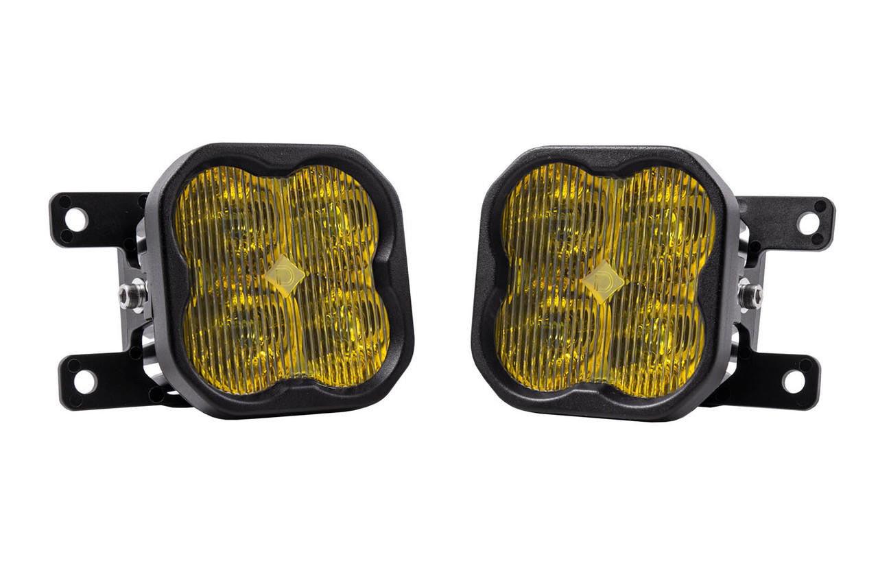 Diode Dynamics SS3 LED Fog Light Kit for 2010-2018 Ford Transit Connect Yellow SAE-DOT Fog Sport w- Backlight - Apollo Off-Road
