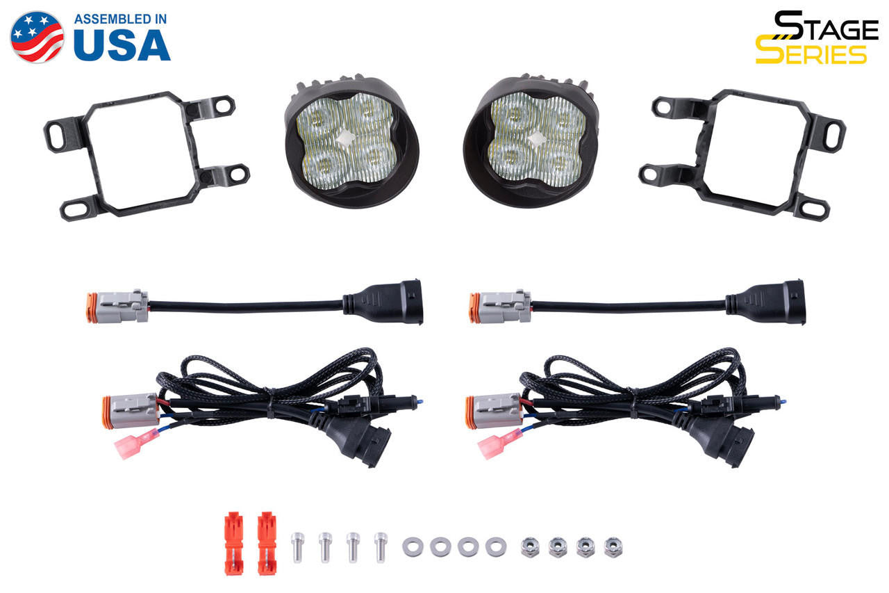 Diode Dynamics SS3 LED Fog Light Kit for 2011-2013 Lexus CT200h, White SAE-DOT Fog Pro with Backlight - Apollo Off-Road