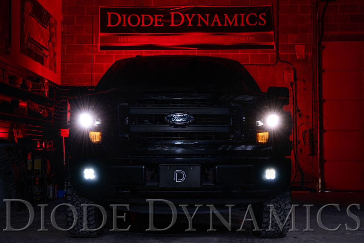 Diode Dynamics SS3 LED Fog Light Kit for 2011-2014 Ford F-150 White SAE-DOT Fog Pro w- Backlight - Apollo Off-Road