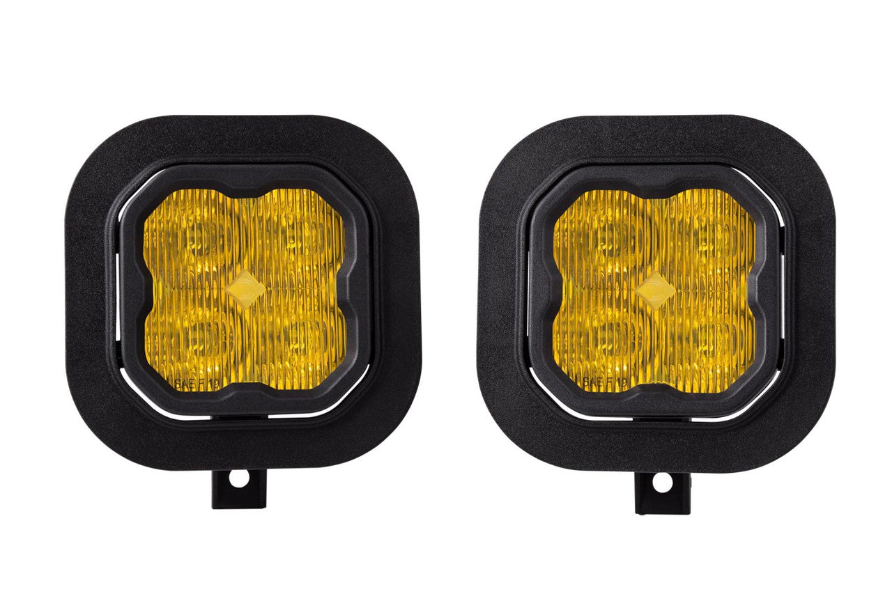 Diode Dynamics SS3 LED Fog Light Kit for 2011-2016 Ford Super Duty F-250-F-350 Yellow SAE-DOT Fog Max w- Backlight - Apollo Off-Road