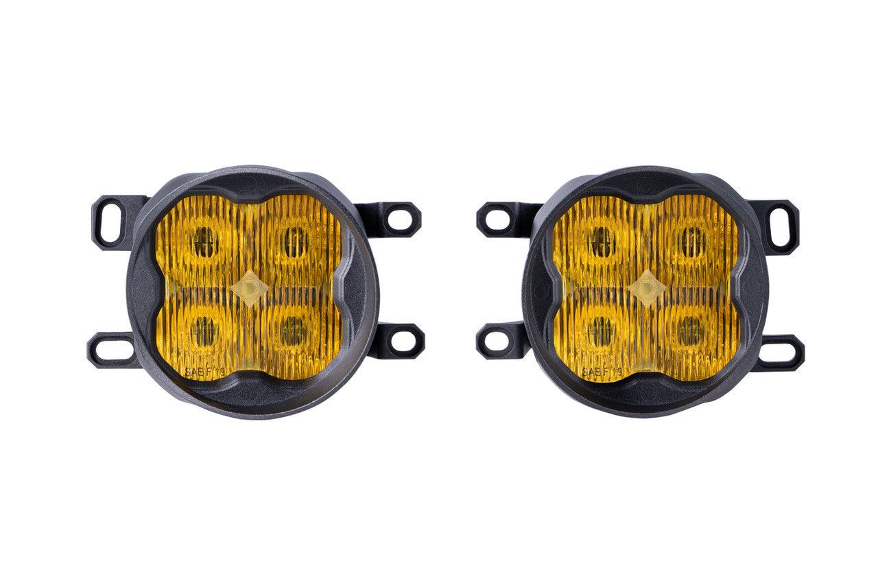 Diode Dynamics SS3 LED Fog Light Kit for 2012-2014 Toyota Prius, Yellow SAE-DOT Fog Sport with Backlight - Apollo Off-Road