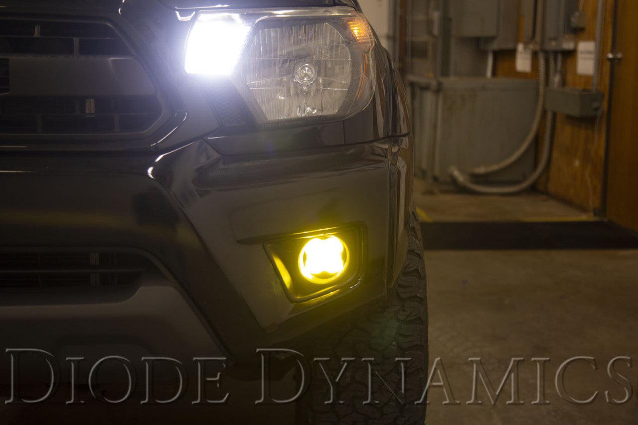 Diode Dynamics SS3 LED Fog Light Kit for 2012-2015 Toyota Tacoma Yellow SAE-DOT Fog Pro w- Backlight - Apollo Off-Road