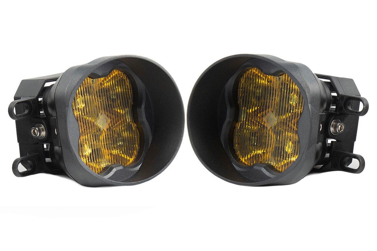 Diode Dynamics SS3 LED Fog Light Kit for 2012-2015 Toyota Tacoma Yellow SAE-DOT Fog Pro w- Backlight - Apollo Off-Road